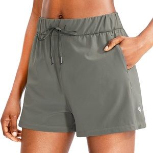 Women's Sage Green Athletic Lounge Shorts